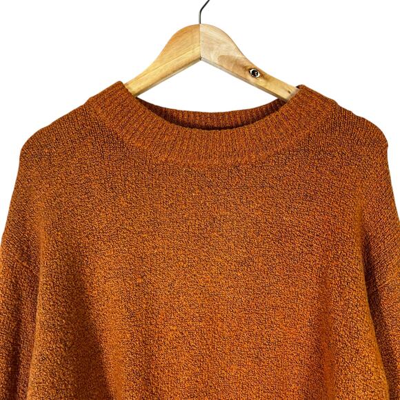Ava & Viv Textured Knit Sweater Womens XL Brown V-Neck Cozy Fall Earthy Neutral - Picture 3 of 6